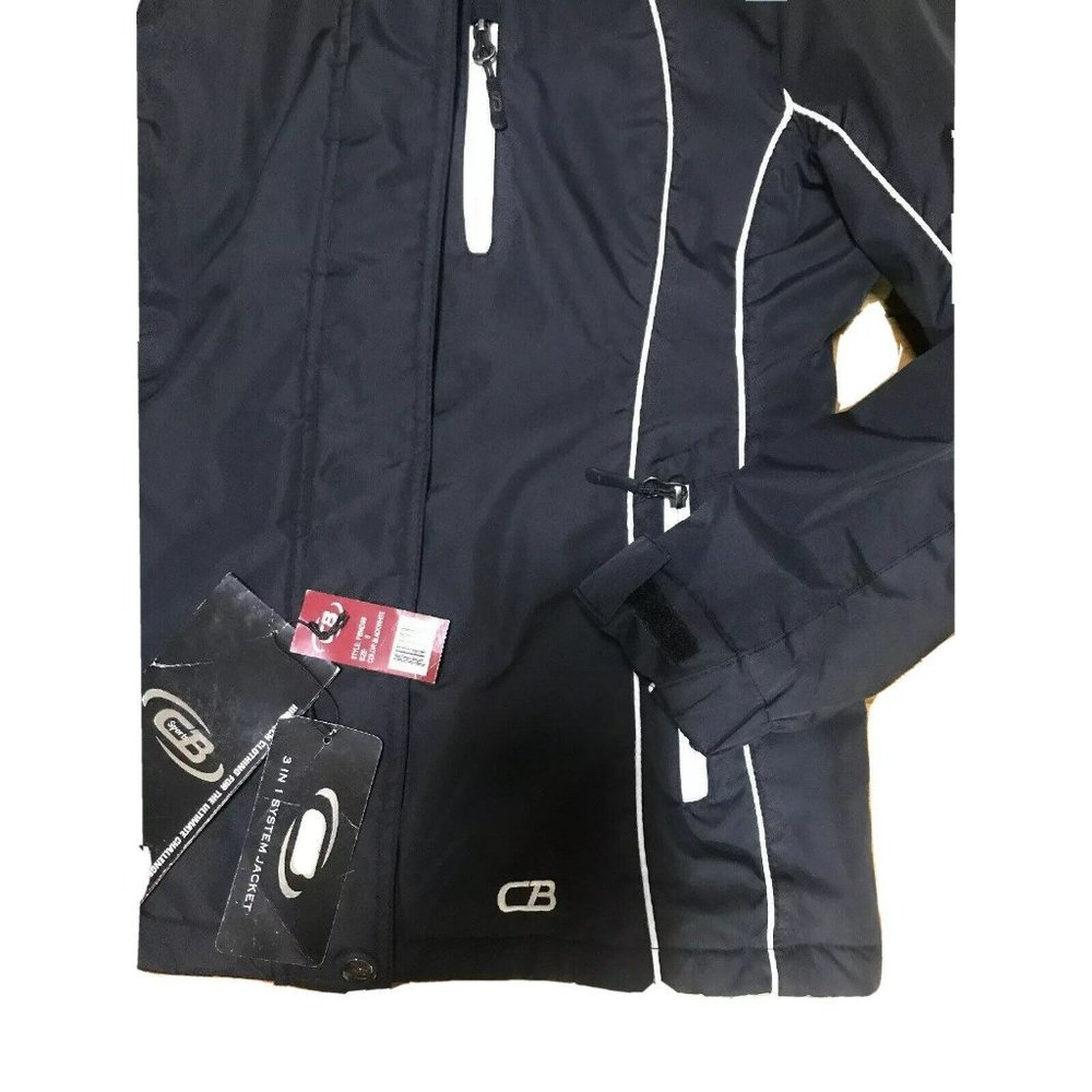 CB Sports Women Jacket System 3-in-1 Winter Coat Small S Black White Used - Picture 6 of 11